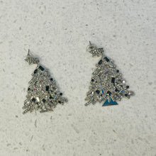 Load image into Gallery viewer, Rhinestone Christmas Tree Earrings: Sparkling Holiday Glam for Festive Looks
