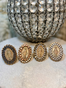 A Whole Lotta Saints Adjustable Ring Jesus Assemblage Jewelry Christian Catholic