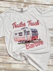 Trailer Trash Barbie tshirt Trailer trash barb shirt, 90s bachelorette shirt, pop culture parody shirt, Womens retro graphic tee, 90s style girl shirt