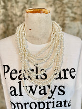 Load image into Gallery viewer, 8 Strand off-white pearl necklace
