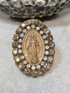 A Whole Lotta Saints Adjustable Ring Jesus Assemblage Jewelry Christian Catholic