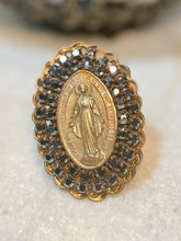 Load image into Gallery viewer, A Whole Lotta Saints Adjustable Ring Jesus Assemblage Jewelry Christian Catholic
