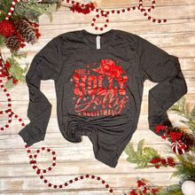 Load image into Gallery viewer, Have a Holly Dolly Christmas Long-Sleeve Tee
