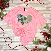 Load image into Gallery viewer, Patchwork Quilt Heart Tee
