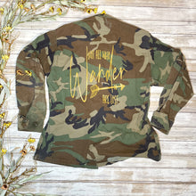 Load image into Gallery viewer, Not All Who Wander are Lost Vintage BDU Camo jacket Vintage Camo Jacket Authentic Military Issued Field Jacket All sizes, Unisex Jackets
