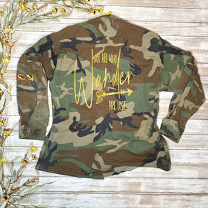 Not All Who Wander are Lost Vintage BDU Camo jacket Vintage Camo Jacket Authentic Military Issued Field Jacket All sizes, Unisex Jackets